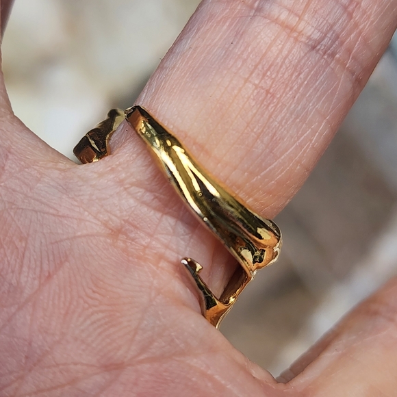Selena 14K gold Plated Ring Free People Preeti Sandthu Designer Jewelry - Picture 10 of 13